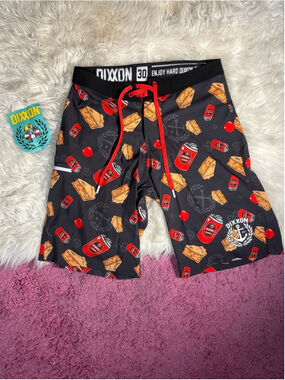 Dixxon NWT Cider Boardshorts men's swim beach travel punk vacation size 30